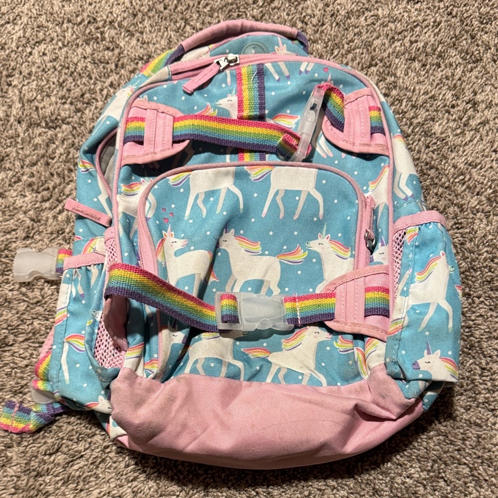 Pottery Barn Kids Aqua Unicorn Mackenzie Backpack - Small